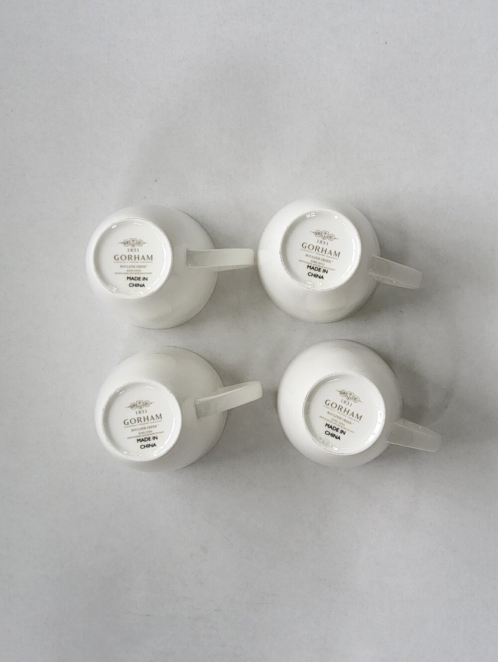 Gorham "Boulder Creek" Coffee/Tea Cups - Set of 4 - Picture 3 of 3